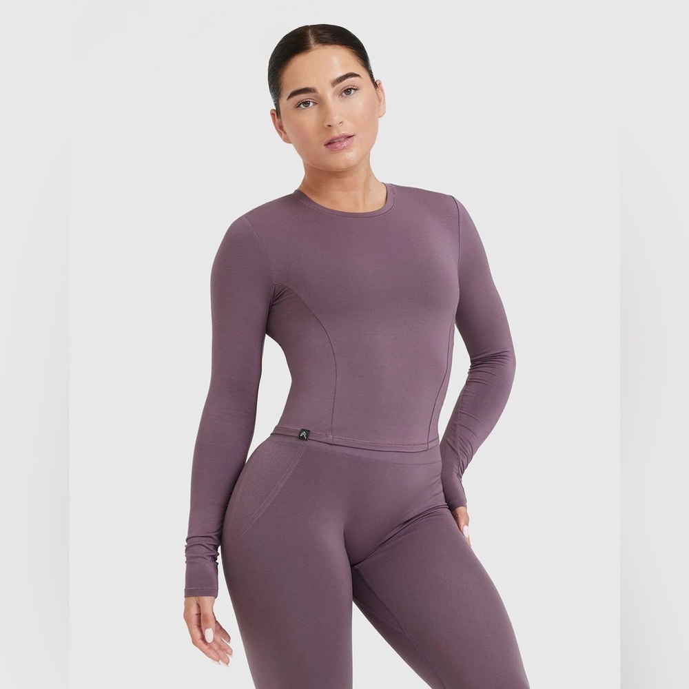 Oner active Mellow Soft Mid Long Sleeve Top | Vintage Purple - M